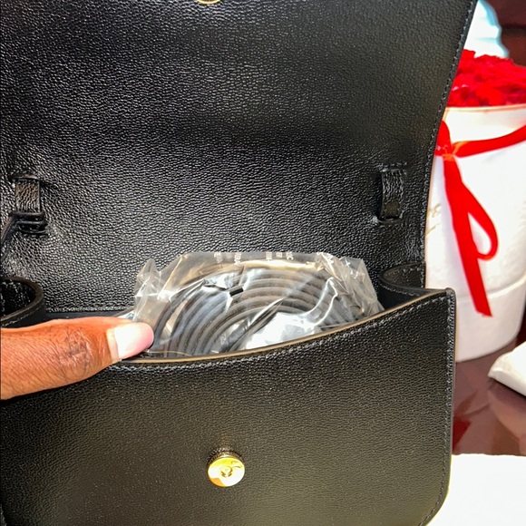 Burberry Crossbody Bag in Tan, Black, and Red Check - Picture 7 of 8